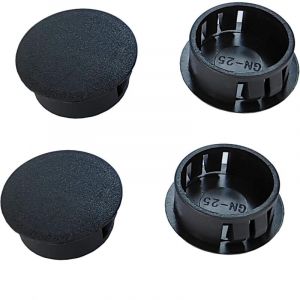 5 Pi&egrave;ces 45mm Bouchons en Plastique Rond, Cache Trou Meuble, Cache Trou Plastique, Noir, Bouchon de Trou de Percage pour Verrouillage Trou Meubles