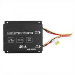 Jeffergarden Voiture camion 40A 480W DC 24V &agrave; 12V convertisseur de puissance &eacute;lectrique r&eacute;ducteur de tension transformateur abaisseur