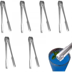 6 Pi&egrave;ces Candy Bar,Pince Alimentaire,Pince A Sucre,Pince &Agrave; Gla&ccedil;onsbar A Bonbon,Pince Bonbon,Mini Pince De Service,15,2cm, Pour Cuisine, Caf&eacute;, F&ecirc;te,