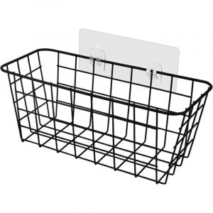 Panier de Rangement M&eacute;tal, Serviteur de Douche sans Per&ccedil;age, Panier &Eacute;tag&egrave;re de Salle de Bain ou Cuisine Chambres pour Rangement Articles de Toilette