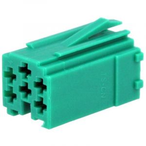 Fiche nue male mini iso 6PIN vert