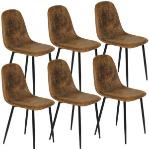 Urban Meuble - Lot de 6 chaises scandinaves salle &agrave; manger vintage 46x42.5x86