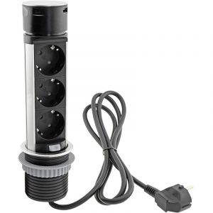 Prise encastrable de bureau CHILITEC, triple, USB-A+C