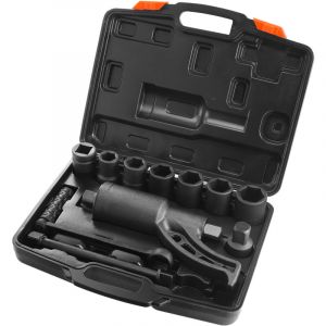 VEVOR Cle Multiplicateur de Couple 25,4mm Rapport 1:58 Multiplicateur de Force avec 8 Douilles Coffret Demultiplicateur de Couple en Acier Allie pour