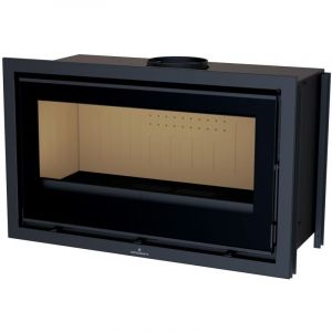 Insert à bois canalisable raccordable Bronpi Cairo 90 13 kW Foyer en vermiculite - Sans kit ventilation