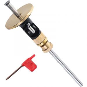 Enowelir Trusquin de traçage - Avec roue pour bois tendres et durs - Tournevis inclus B - Verrou de sécurité - Fonction de micro réglage