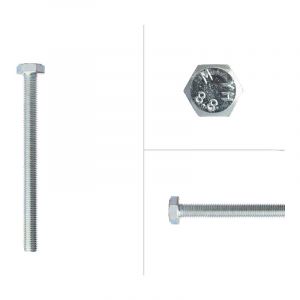 Wovar - Boulon hexagonal galvanisé M10 x 120 mm - 50 pièces