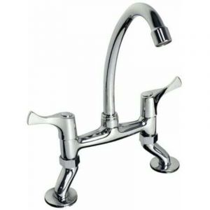PHASAT Renaissance Retro M&eacute;langeur Cuisine &Eacute;vier Deux Poign&eacute;e du Pont Laiton Robinet Mitigeur d'&eacute;vier Double Poign&eacute;es de Cuisine Robinet HN100
