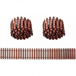 Mini Clture de Jardin 3 Pi&egrave;ces Bordure Jardin Bois Cltures de Jardin Miniatures Mini Cloture Bois Clture Miniature Flexible Jardin Clture Micro pour