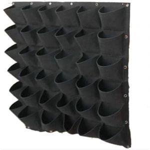 Sac À Plantes Mural 36 Poches Sac De Plantation Vertical Jardinière Design À Suspendre Mur Végétal Extérieur Jardin Mural Souple en Feutre Résistant