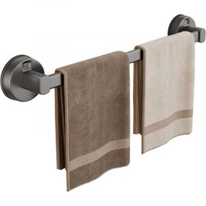 gris,30cm,Porte serviettes &agrave; ventouse pour salle de bain, porte serviettes mural, porte serviettes &agrave; ventouse, porte serviettes r&eacute;utilisable pour