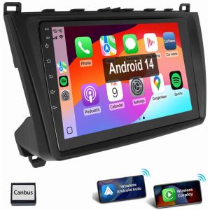 Pour Mazda 6 GG GH (2007-2012) Autoradio Android 15 GPS Wi-Fi Bluetooth FM RDS CarPlay 1+32G