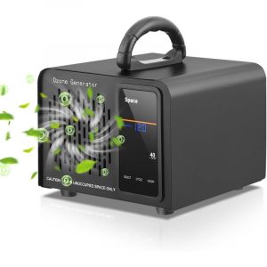 G&eacute;n&eacute;rateur d'ozone, machine d'ozone de haute capacit&eacute; 60000 mg/h avec &eacute;cran LED et temporisateur de 120 min pour 400 ㎡ Chambre, Purifieur d'air pour