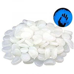 300 Pièces Galet Lumineux Cailloux, Pierres Lumineuse Exterieur, Pierres Fluorescentes, Galets Phosphorescents, Pierres Décoratives de Jardin, pour