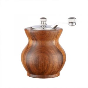 Moulin à poivre manuel en bois à manivelle avec mouture réglable, profitez de votre meilleur poivre frais moulu sel de mer et diverses épices