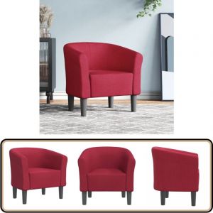 Chaise cabriolet rouge bordeaux tissu - Fauteuil Moderne - Fauteuil Élégant - Fauteuil Rouge - Fauteuil Confort - Chaise Relaxante