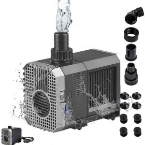 Pompe D'alimentation Pompe Eau Submersible Mini Pompe Aquarium 3000L/H Pompe de Bassin 55W Pompe Submersible Pompe à Eau Fontaine Pompe de Filtration
