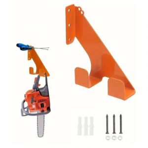 Sjqka - Crochet pour tronçonneuse Stihl, 1 pièce, support mural pour tronçonneuse, support robuste pour tronçonneuse (orange)