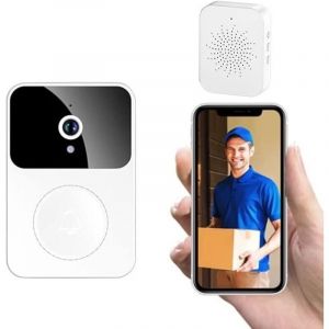 Sonnette Sans Fil Connect&eacute;e Avec Cam&eacute;ra De Surveillance, Wifi Smart Camera, Enregistrement Vid&eacute;o, Sonnette Porte (Type-C), Plusieurs Sonnerie