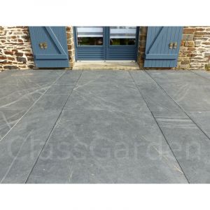 Classgarden &ndash; Dalles d'ardoise 50x50 cm &ndash; Pack de 20 dalles &ndash; &Eacute;paisseur 3 cm &ndash; Bords rectifi&eacute;s pour pose facile &ndash; Poids 22 kg