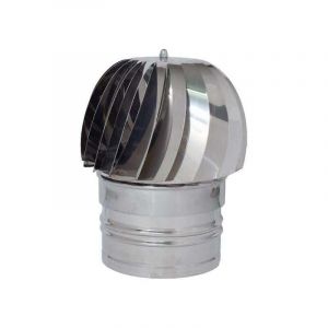 Extracteur de fum&eacute;e et vent de chemin&eacute;e &oslash; 10 cm globe tournant ronde (raccord m&acirc;le) Rotatif &Eacute;olien en acier inoxydable