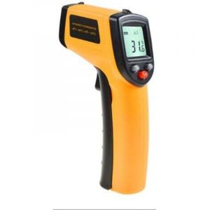Pistolet thermom&egrave;tre infrarouge (-50 &deg;C &agrave; 400 &deg;C), pistolet de temp&eacute;rature laser sans contact avec &eacute;cran LCD pour cuisson/barbecue/four &agrave;