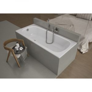 Azura Home Design - Baignoire avizoria en acier émaillé 140x75 cm fond anti derapant rugueux
