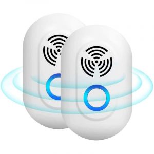 R&eacute;pulsif Ultrason pour Anti Moustiques [2 Pack],Prise Ultrason Anti Mouche, Fourmi, Cafard, Araign&eacute;es, Souris, Rongeurs Insectes etc, Pas d'odeur,