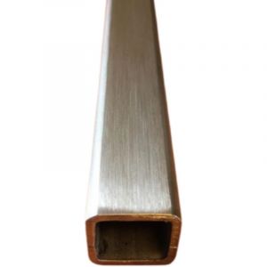 Tube carr&eacute; inox bross&eacute; 20x20x2 mm - Longueur 70 cms