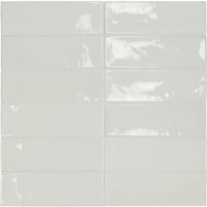 Nais - Faïence Effet Zellige Blanc village 6,5x20 White (0,5m²) - Les Carreaux de Jean