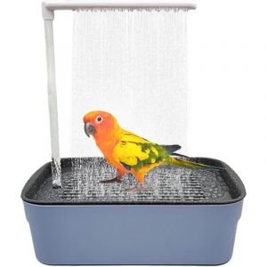 Baignoire Automatique pour Oiseaux,Baignoire Oiseaux Cage,Baignoire Multifonction,Douche &agrave; Perroquet &agrave; Circulation d'eau Automatique,pour Oiseaux