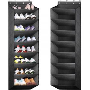 Porte Chaussures Mural,Rangement Chaussures Suspendu,Rangements Pour Chaussures Au-Dessus De La Porte,Noir