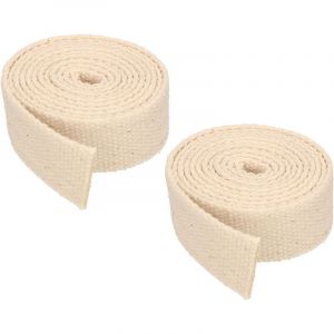 KOTARBAU Lot de 2 m&egrave;ches plates pour lampe &agrave; huile - 20 mm - 1 m - En coton - Pour lampes de jardin, torches temp&ecirc;tes.