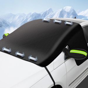 148x114cm Couverture Pare Brise Voiture,Protection Pare Brise Hiver,Protege Pare Brise Hiver,B&acirc;che Pare Brise,Universelle pour Voiture Anti Givre