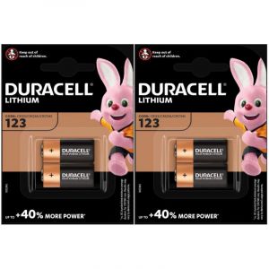 Duracell Ultra Lithium Lot de 4 piles CR123 3 V pour appareil photo num&eacute;rique &ndash; &eacute;quivalentes &agrave; DL123, EL123A, CR123A et CR17345