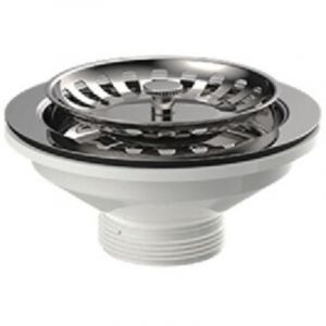 Bonde pour evier trou 90 grille diam 80 inox sans trop plein - CRISTINA ONDYNA OM50551