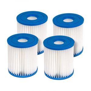 4 pcs Cartouches de Filtration pour Filtre Piscine Type Intex H