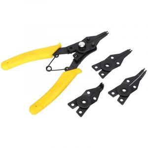 ZJchao Princer des Anneaux &agrave; Pression Ensemble, 4 en 1 Circlip Fignement des Pinces Internes Circlip Festi&egrave;res Externes Festies Toolt Tool Set Talle