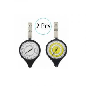Aiperq - Ensemble de 2 cartes télémètres odomètre multifonctions avec boussole, curvimètre, calculatrice de distance pour la randonnée, le camping et
