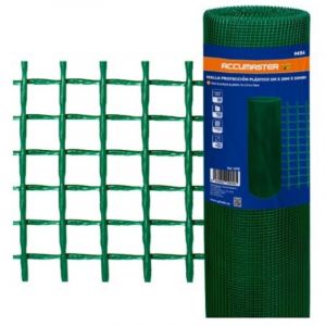 Rouleau de grillage de protection en plastique vert 1 m x 25 m - 1 m x 25 m x 5 mm