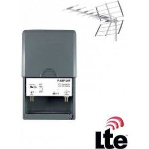 Pr&eacute;amplificateur de m&acirc;t UHF terrestre TNT Gain 38dB
