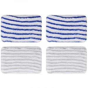 4 Pi&egrave;ces Clean and Steam Lingette, Clean and Steam Accessoires, Serpillere Balai Vapeur pour Rowenta Clean & Steam ZR850002 ZR005801 ZR005804 (Gris