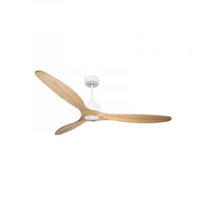 Klassfan - Modulo Slim Ring - Super destratificateur et ventilateur dc 166 cm blanc pales bois clair id&eacute;al 30 &agrave; 60 m&sup2;