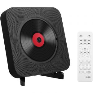 Lecteur CD Portable de Bureau avec Bluetooth &ndash; Lecteur CD de Musique Kpop Double Haut-parleurs HiFi int&eacute;gr&eacute; CD Mural Multifonction avec t&eacute;l&eacute;commande