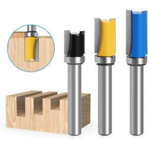 3pcs 8mm Fraises à toupie en carbure Top Bearing Cutter Copier fermement la fraise