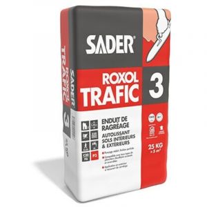 Enduit de ragr&eacute;age de sol autolissant Roxol trafic 3