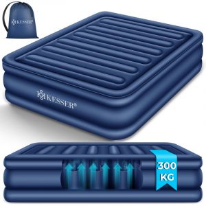 Matelas gonflable Lit gonflable avec pompe &eacute;lectrique int&eacute;gr&eacute;e Matelas gonflable sur&eacute;lev&eacute; int&eacute;gr&eacute; pour les personnes passant la nuit avec sac de