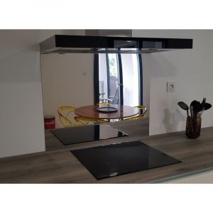 Alucouleur - Crédence Inox Miroir h 55 cm x l 60 cm de 1mm