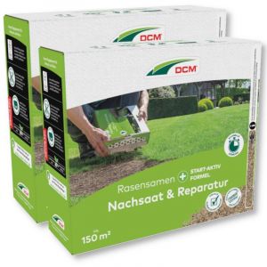 DCM Graines de gazon R&eacute;paration du sursemis 4500 g de graines de gazon et d'engrais organique pour gazon