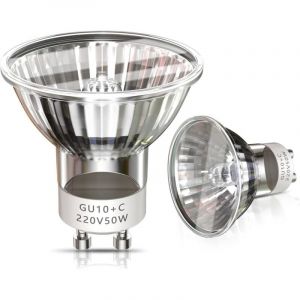 Lot de 2 50W Gu10 Ampoules Halog&egrave;nes, Halog&egrave;ne Mini Gu10 50W Lampe &Agrave; Lave Ampoule Halog&egrave;ne R&eacute;flecteur Ampoule Pour Lampe &Agrave; Lave - 50Mm De